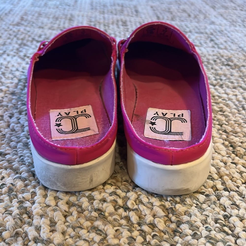 Jeffrey Campbell JCPlay  Hot Pink Open Back Loafers - Picture 5 of 5